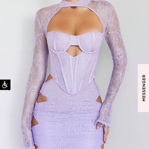 Size small house of CB lace dress purple